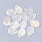 Capiz Shell Charms, teardrop, Beige, 13x9x1mm, Hole: 1.5mm