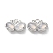 Rack Plating Alloy Resin Pendants, Butterfly, Platinum, 11.5x17x6mm, Hole: 1.6mm