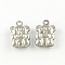 Tarnish Resistant Bear 201 Stainless Steel Charm Pendants, Smooth Surface, Hollow, Stainless Steel Color, 13x8x3mm, Hole: 1mm