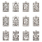 CHGCRAFT 24Pcs 6Styles Tarot Card Charms Printed Acrylic Pendants Rectangle with Tarot Pattern Pendants Tarot Card Necklace Pendant for Bracelets Necklaces Crafts Jewelry Making