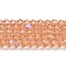 Transparent Electroplate Glass Beads Strands, AB Color Plated, Faceted, Bicone, Sandy Brown, 2.9~3.3mm, about 135~140pcs/strand, 38~40cm
