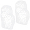 3D Flower Lace Appliques, Polyester Embroidery Ornament Accessories, for Backpacks, Clothes, White, 193~204x425~510x8mm