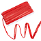 Sparkle Polyester Ribbons, with PVC Plastic Paillette, Garment Accessories, Red, 1/2 inch(13mm), about 35 Yards(32m)/Card