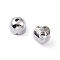 Brass Cord Ends, End Caps, Cadmium Free & Nickel Free & Lead Free, Flower, Real Platinum Plated, 5x6mm, Hole: 1.4mm, Inner Diameter: 5mm