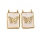 Brass Micro Pave Cubic Zirconia Pendants, with Enamel, Cadmium Free & Lead Free, Real 18K Gold Plated, Rack Plating, Long-Lasting Plated, Butterfly, 18x11.5x2.5mm, Hole: 1.2mm