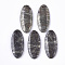 Natural Pyrite Pendants, Oval, 41x18x4~5mm, Hole: 1.5mm