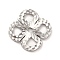 Non-Tarnish 304 Stainless Steel Spacer Beads, Textured, Flower, Stainless Steel Color, 12x12x1mm, Hole: 1.2mm