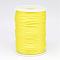 Polyester Cord, Satin Rattail Cord, for Beading Jewelry Making, Chinese Knotting, Yellow, 2mm, about 100yards/roll