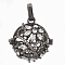 Brass Cage Pendants, For Chime Ball Pendant Necklaces Making, Cadmium Free & Lead Free, with Micro Pave Cubic Zirconia, Hollow Round, Clear, Gunmetal, 26x26x22mm, Hole: 2.5x8mm, Inner Measure: 18.5mm