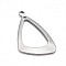 Tarnish Resistant Triangle Ring 304 Stainless Steel Pendants, Stainless Steel Color, 33x22x1.5mm, Hole: 2mm
