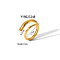 Stainless Steel Cuff Rings Fashion Jewelry for Women, Trendy Statement Piece, Real 18K Gold Plated, 15.5mm, Inner Diameter: 17mm