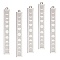 5Pcs 201 Stainless Steel Pendants, Laser Cut, Bar with Moon Phase, Stainless Steel Color, 45x6x1mm, Hole: 1.4mm