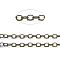 Brass Cable Chains, Unwelded, with Spool, Oval, Cadmium Free & Nickel Free & Lead Free, Antique Bronze, 4x3x0.6mm, about 301.83 Feet(92m)/roll