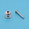 Aluminium Alloy Drawer Knobs, with Screw, for Home, Cabinet, Cupboard and Dresser, Platinum, 14x10.5mm, Hole: 3.5mm