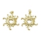 Brass Pendants, Sun, Long-Lasting Plated, Cadmium Free & Lead Free, Rack Plating, with Jump Ring, Real 18K Gold Plated, 28.5x25.5x2mm, Hole: 3.2mm