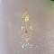 Natural Citrine Chip Pendant Decorations, Hanging Suncatchers, with Metal Sun Link and Glass Charm, for Home Garden Decorations, 490~510mm
