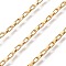 304 Stainless Steel Box Chains, Unwelded, with Spool, Golden, 2mm, Link: 4x2x1mm, about 82.02 Feet(25m)/roll