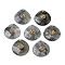 Natural Labradorite Pendant Rhinestone Settings, with Light Gold Plated Flower Brass Findings, Faceted, Teardrop, Cadmium Free & Lead Free, Fit for 1.4mm Rhinestone, 28x28x9~20mm, Hole: 1.2~1.5mm