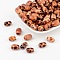 Pandahall Printed Oval Wooden Beads for Jewelry Making, 12-13x8mm, Hole: 3.5mm