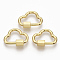 Brass Screw Carabiner Lock Charms, for Necklaces Making, Cadmium Free & Lead Free, Quick Links, Cloud, Golden, 15.5x19.5x2mm, Screw: 6x5.5mm