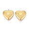 304 Stainless Steel Locket Pendants, Photo Frame, Heart, Ion Plating(IP), Real 18K Gold Plated, 28.5x29x7.5mm, Hole: 2mm, Inner Diameter: 17x21mm