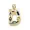 Brass Micro Pave Clear Cubic Zirconia Pendants, with Jump Ring, Lead Free and Cadmium Free, Long-Lasting Plated, Rack Plating, Letter Charms, Real 18K Gold Plated, Letter D, 19~21x9.5~20x2.7mm, jump ring: 5x1mm, 3mm inner diameter.
