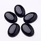 Natural Gemstone Cabochons, Dyed & Heated Black Agate, Oval, Black, 25x18x7mm