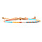 Bohemian Style Glass Beads Braided Bead Bracelets for Women, Column, Mixed Color