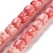 Synthetic Coral Beads Strands, Dyed, Rose Flower, Salmon, 7x6mm, Hole: 1.2mm, about 50pcs/strand, 12.40''(31.5cm)