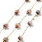 Ion Plating(IP) 304 Stainless Steel Ball Chains, with Gemstone, with Spool, Soldered, Real 18K Gold Plated, 4x2.5mm, about 16.40 Feet(5m)/Roll
