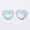 Natural Celestite/Celestine Pendants, Heart, 39~39.5x40~40.5x6mm, Hole: 1mm