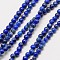 Natural Gemstone Lapis Lazuli Round Beads Strands, Grade AB, 2mm, Hole: 0.8mm, about 177pcs/strand, 15 inch