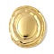 304 Stainless Steel Big Pendants, Ion Plating(IP), Oval Charm, Real 18K Gold Plated, 55x46x6.5mm, Hole: 5.5x3mm
