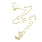 Brass Micro Pave Clear Cubic Zirconia Pendant Necklaces, Letter J, 17.72 inch(450mm), Letter J: 22x14mm