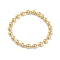 Brass Finger Rings for Women, Real 14K Gold Plated, Inner Diameter: 19mm, 1.8mm