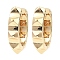 Brass Spike Hoop Earrings, Ring, Light Gold, 20x21x4.5mm