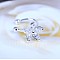 Alloy Micro Pave Clear Cubic Zirconia Cuff Earrings, Flower, Platinum, 9mm