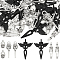40Pcs 4 Styles Tibetan Style Alloy Pendants, Lead Free & Cadmium Free, Mixed Color, 20~48.5x9.5~34x2.5~9.5mm, Hole: 1.5~5mm, 10pcs/style