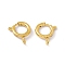 PVD Vacuum Plating 201 Stainless Steel Spring Ring Clasps, Real 18K Gold Plated, 10x2mm, Hole: 2.5mm