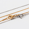 304 Stainless Steel Snake Chain Necklace Making, with Lobster Claw Clasps, Mixed Color, 17.7 inch(45cm)