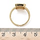 Латунные микро проложить манжеты кольца кубического циркония RJEW-H256-12G-7