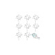 Латунные горный хрусталь кабошон сеттинги KK-WH0079-108S-7