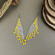 Серьги-кисточки из стеклянных бусин в стиле бохо DX7954-3