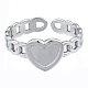 Сердце из нержавеющей стали 304 RJEW-N038-127P-2