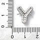 Латунные микро-паве кубические цирконии буквы соединения KK-I717-04Y-P-3