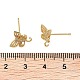 Серьги-гвоздики из циркония KK-K364-05G-3