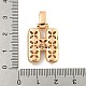 Латунные микропаве прозрачные подвески с фианитом KK-B099-01G-H-3
