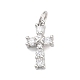 Подвески из латуни с покрытием из прозрачного кубического циркония KK-M293-13P-1