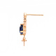 Серьги из латуни с микропейвом и прозрачным фианитом KK-T062-219A-NF-5