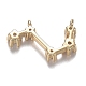 Кулоны из латуни с прозрачным фианитом ZIRC-F120-019G-04-2